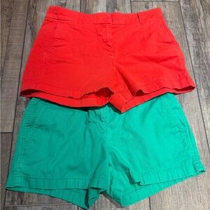 Red and Green Women's Shorts J. Crew Size 6 Pre-owned